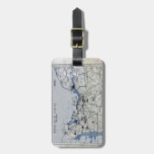 Wereldoorlog II D-Day Map 6 juni 1944 Bagagelabel (Voorkant verticaal)