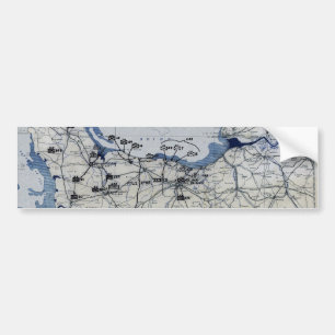 Wereldoorlog II D-Day Map 6 juni 1944 Bumpersticker