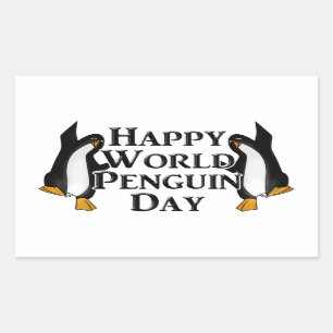 Wereldpinguïndag Rechthoekige Sticker