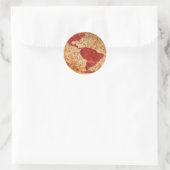Wereldpizza Ronde Sticker (Tas)