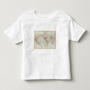 Wereldprojectie van Mercator Kinder Shirts