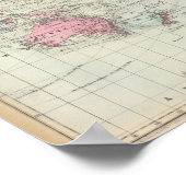 Wereldprojectie van Mercator Poster (Hoek)