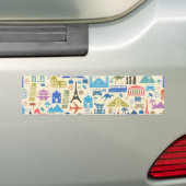 wereldreis bumpersticker (Op auto)