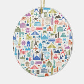 wereldreis keramisch ornament (Links)