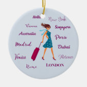 Wereldreiziger Keramisch Ornament (Voorkant)