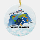 Wereldreiziger Keramisch Ornament (Voorkant)