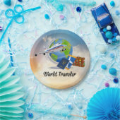 Wereldreiziger Papieren Bordje (Feest)