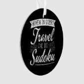 Wereldreiziger Sudoku Puzzel Lover Ornament (voorkant)