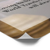 Wereldreiziger viering van het leven, rouwfoto poster (Hoek)