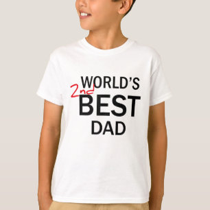 Wereld's 2e Beste Papa Vaderdag Funny Gag Gift J T-shirt