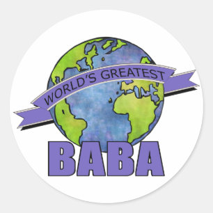 Werelds Beste Baba Ronde Sticker