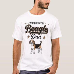Werelds Beste Beagle Vader Vintage Hond T-shirt
