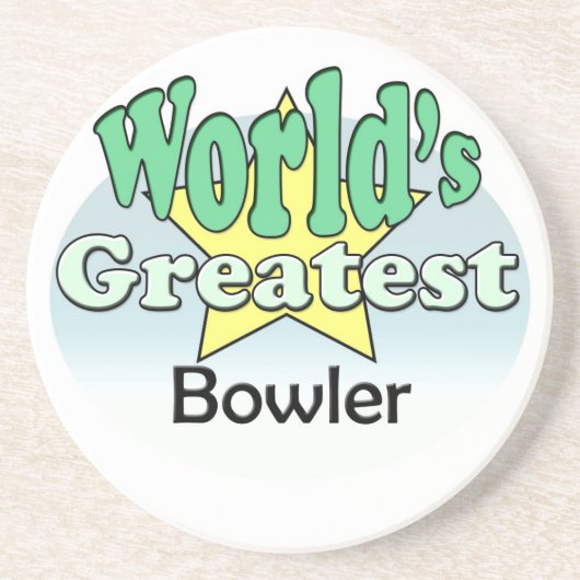 Werelds Beste Bowler Zandsteen Onderzetter (Voorkant)