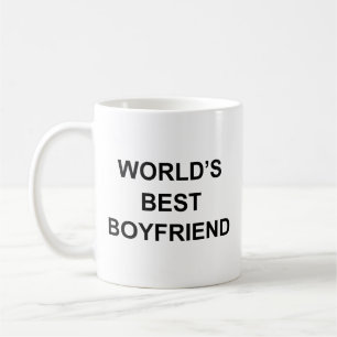 Werelds Beste Boyfriend Grappige Quote met Zwarte  Koffiemok