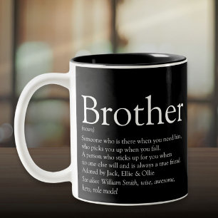 Werelds Beste Broer Definitie Pret Zwart Tweekleurige Koffiemok