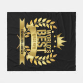 Werelds Beste Broer Zwart en Goud Fun Fleece Deken (Voorkant (Horizontaal))