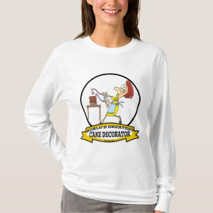 WERELDS BESTE CAKE DECORATEUR VROUWEN CARTOON T-SHIRT