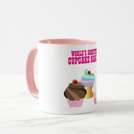Werelds Beste CUPCAKE BAKKER - Beste Cadeau Mok (Voorkant links)