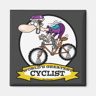 WERELDS BESTE Fietser MANNEN CARTOON Magneet