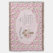 Werelds beste GODMOEDER GEDICHT - Bloemenkruis Deken (Voorkant Verticaal)