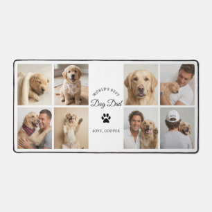Werelds Beste Hond Papa Aangepaste Foto Collage Bureaumat