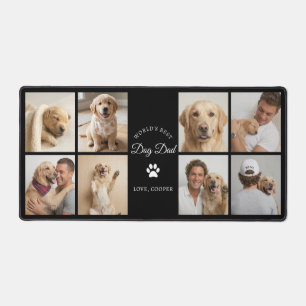 Werelds Beste Hond Papa Aangepaste Fotocollage Zwa Bureaumat