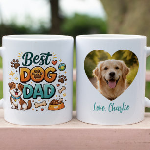 Werelds Beste Hond Papa Aangepaste Vaderdag Koffiemok