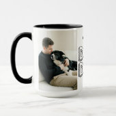 Werelds Beste Hond Papa Ooit Huisdier Foto Collage Mok (Links)