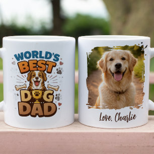 Werelds Beste Hond Papa Op maat gemaakte Vaderda Mok