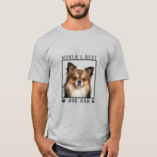 Werelds Beste Hond Papa Pootafdrukken Huisdier Fot T-shirt