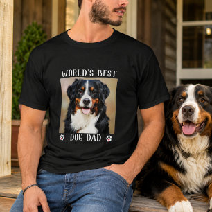 Werelds Beste Hond Papa Pootafdrukken Huisdier Fot T-shirt