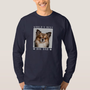 Werelds Beste Hond Papa Witte Pootafdrukken Huisdi T-shirt