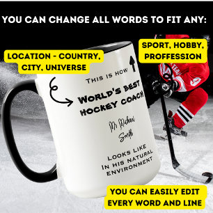 Werelds beste ijshockeycoach kerstcadeau grappig mok