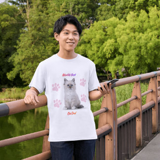 Werelds Beste Kat Vader Elegant Eenvoudig Foto T-shirt