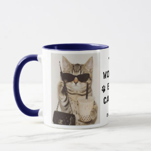 Werelds Beste Kat Vader Foto Navy Mok