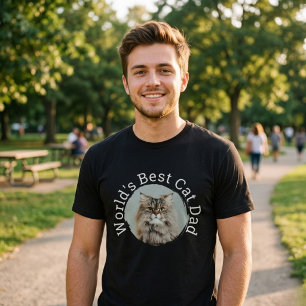 Werelds Beste Kattenvader Elegant Eenvoudig Aangep T-shirt
