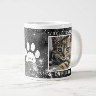 Werelds Beste Kattenvader Ruimte Pootafdrukken Naa Extra Grote Beker
