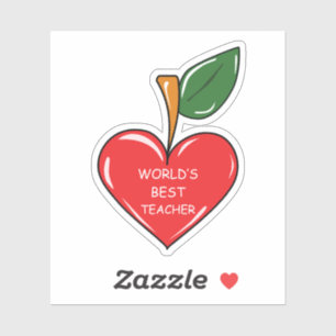 werelds beste leraar appel plezier sticker
