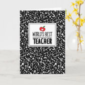 Werelds Beste Leraar Waarderings Leraren Dag Kaart (Gele Bloem)
