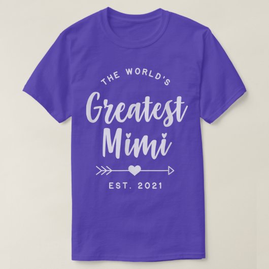 Werelds Beste Mimi Est T-shirt (Design voorkant)
