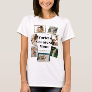 Werelds Beste Moeder 7 Foto Collage T-shirt
