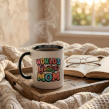 Werelds Beste Moeder, Moederdag cadeau, retro typo