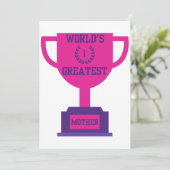 Werelds Beste Moederdag Uitnodiging (Staand voorkant)