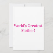 Werelds Beste Moederdag Uitnodiging (Achterkant)