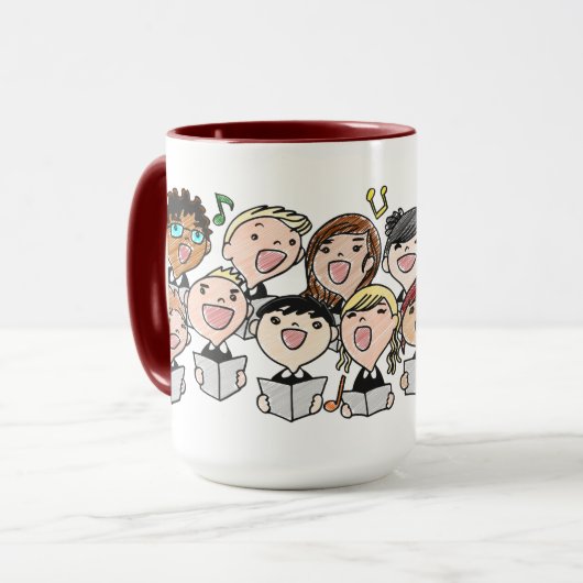 Werelds beste muziekleraar zingt kinderkoor mok (Voorkant links)