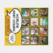 Werelds Beste Neef 12 Retro Pret Fotocomics Fleece Deken (Voorkant (Horizontaal))