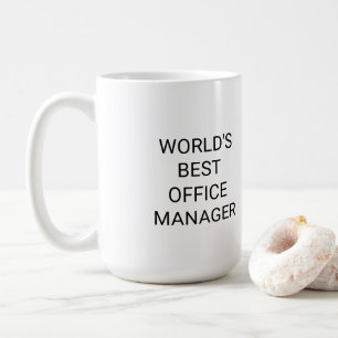 Werelds beste Office Manager Monochrome Koffiemok