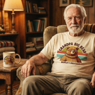 Werelds Beste Opa Beer Modern en retro T-shirt