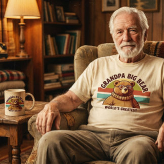 Werelds Beste Opa Beer Modern en retro T-shirt