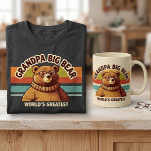 Werelds Beste Opa Beer Modern en retro T-shirt